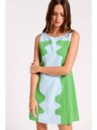 Ultramarine Wavy Pop Shift Dress in Kelly Green - Little Miss Muffin Children & Home