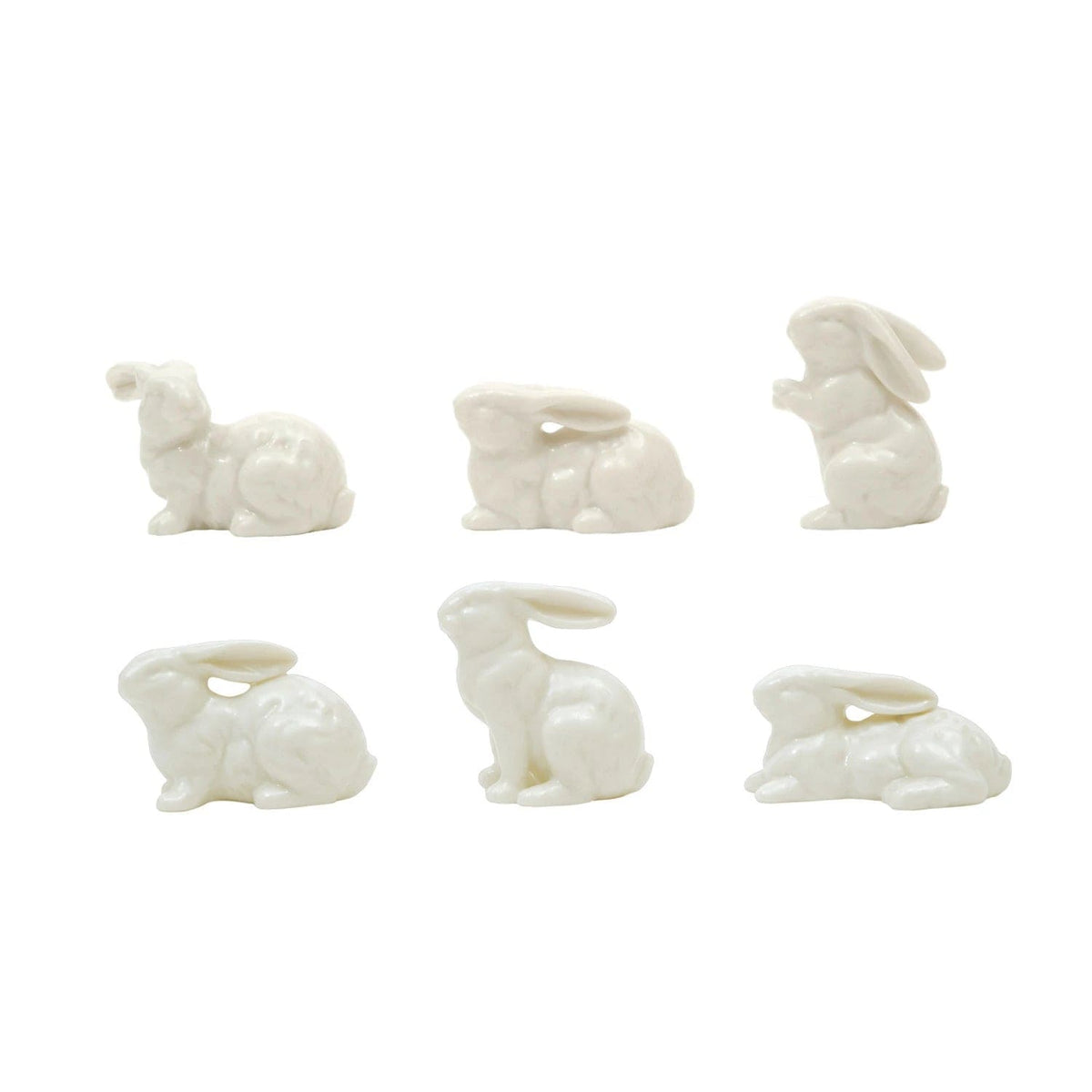 Creative Co-Op Creative Co-op Boxed Set of 6 Ceramic Bunnies - Little Miss Muffin Children & Home