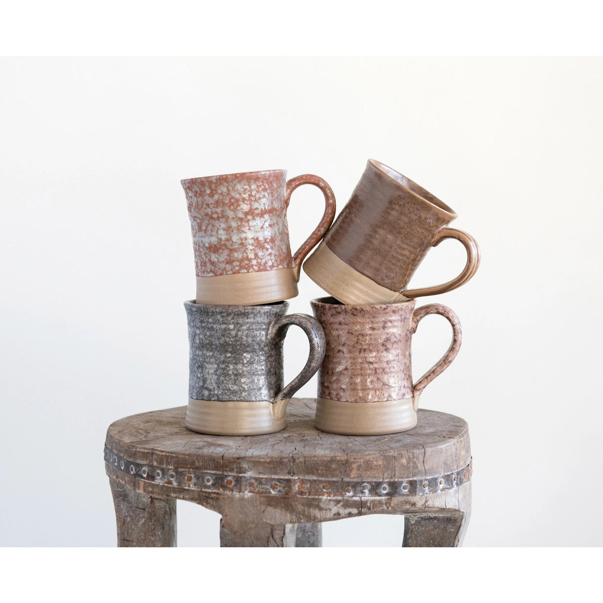Creative Co-op Creative Co-op Glazed Stoneware Mug, Available in 4 Colors - Little Miss Muffin Children & Home
