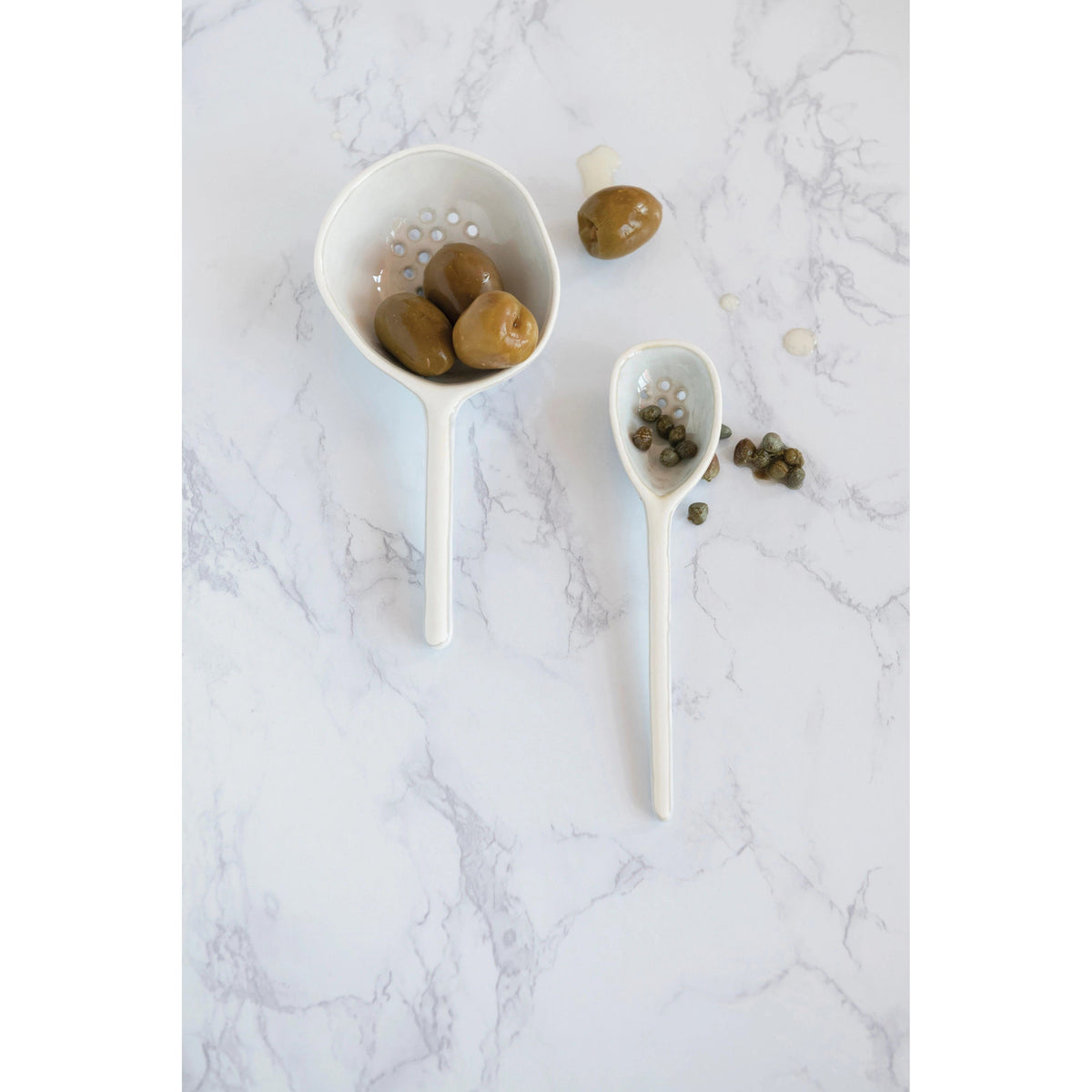 Creative Co-Op Creative Co-op Stoneware Strainer Spoon - Little Miss Muffin Children & Home