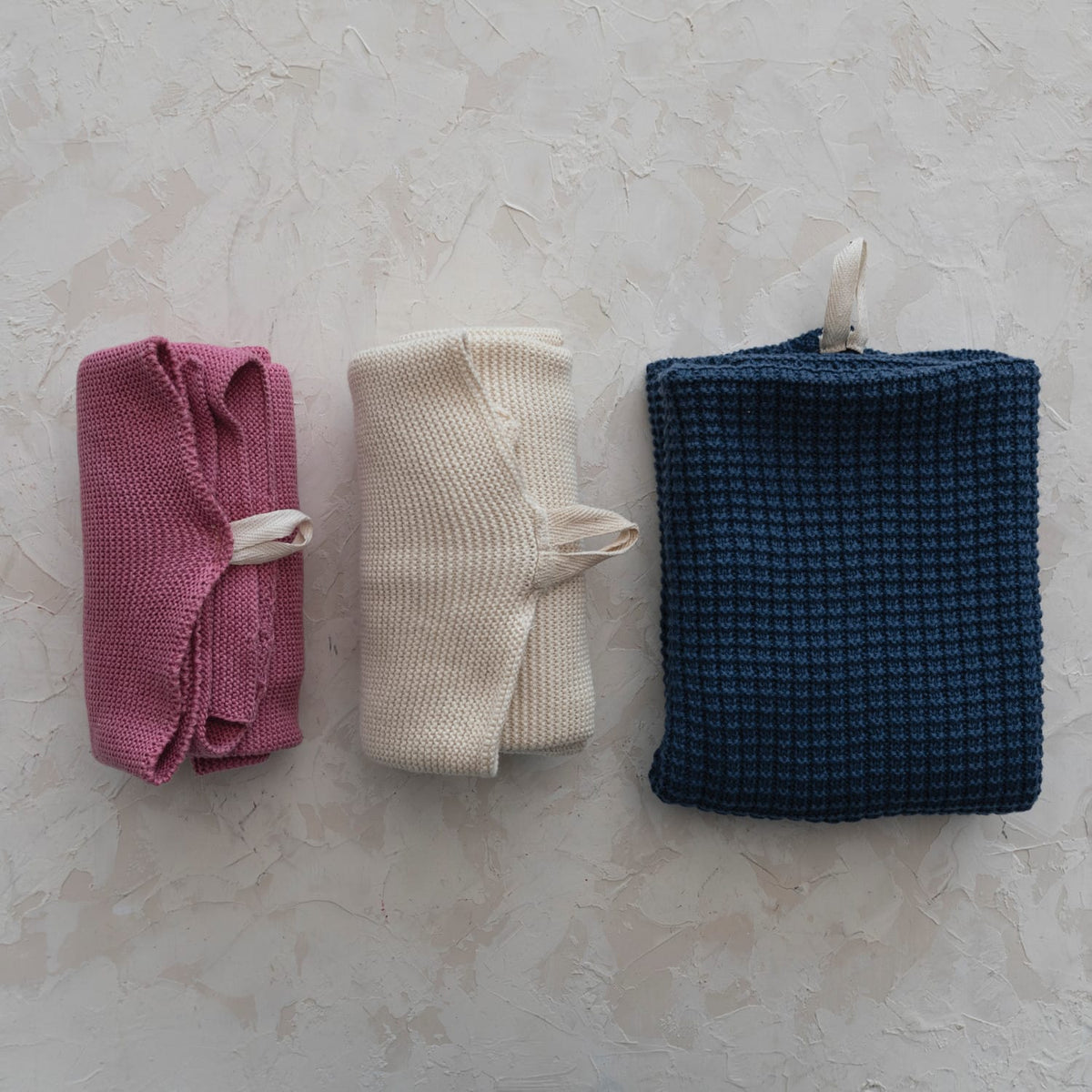 Creative Co-op Cotton Knit Tea Towel with Loop, 3 Available Colors - Little Miss Muffin Children & Home