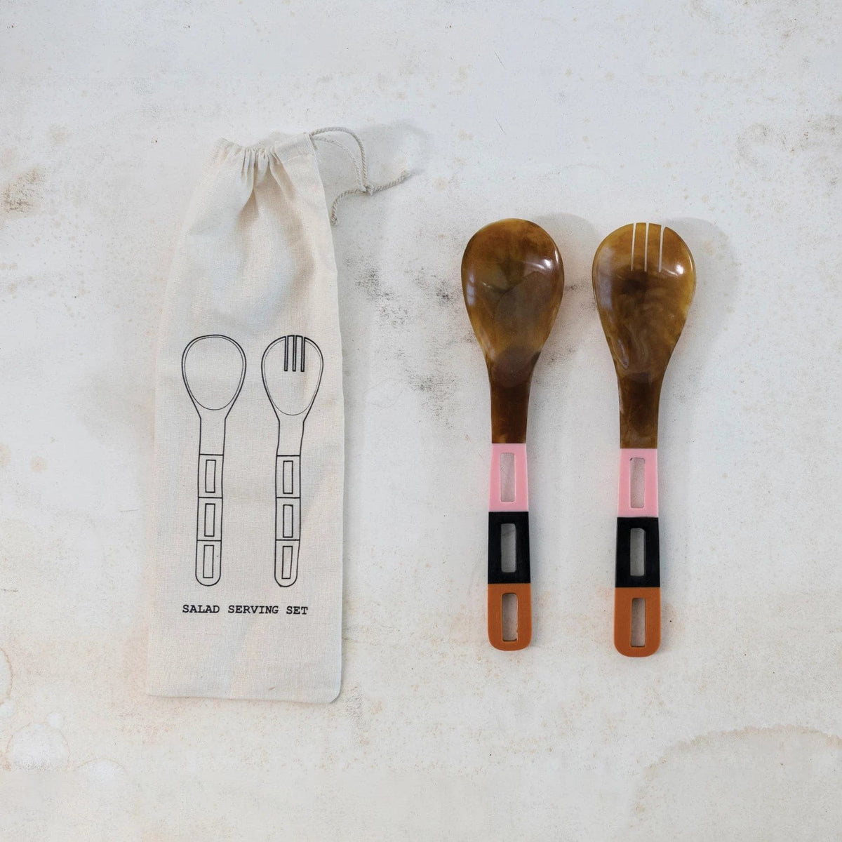 Creative Co-Op Creative Co-op Resin  2-Piece Set Salad Servers - Little Miss Muffin Children & Home