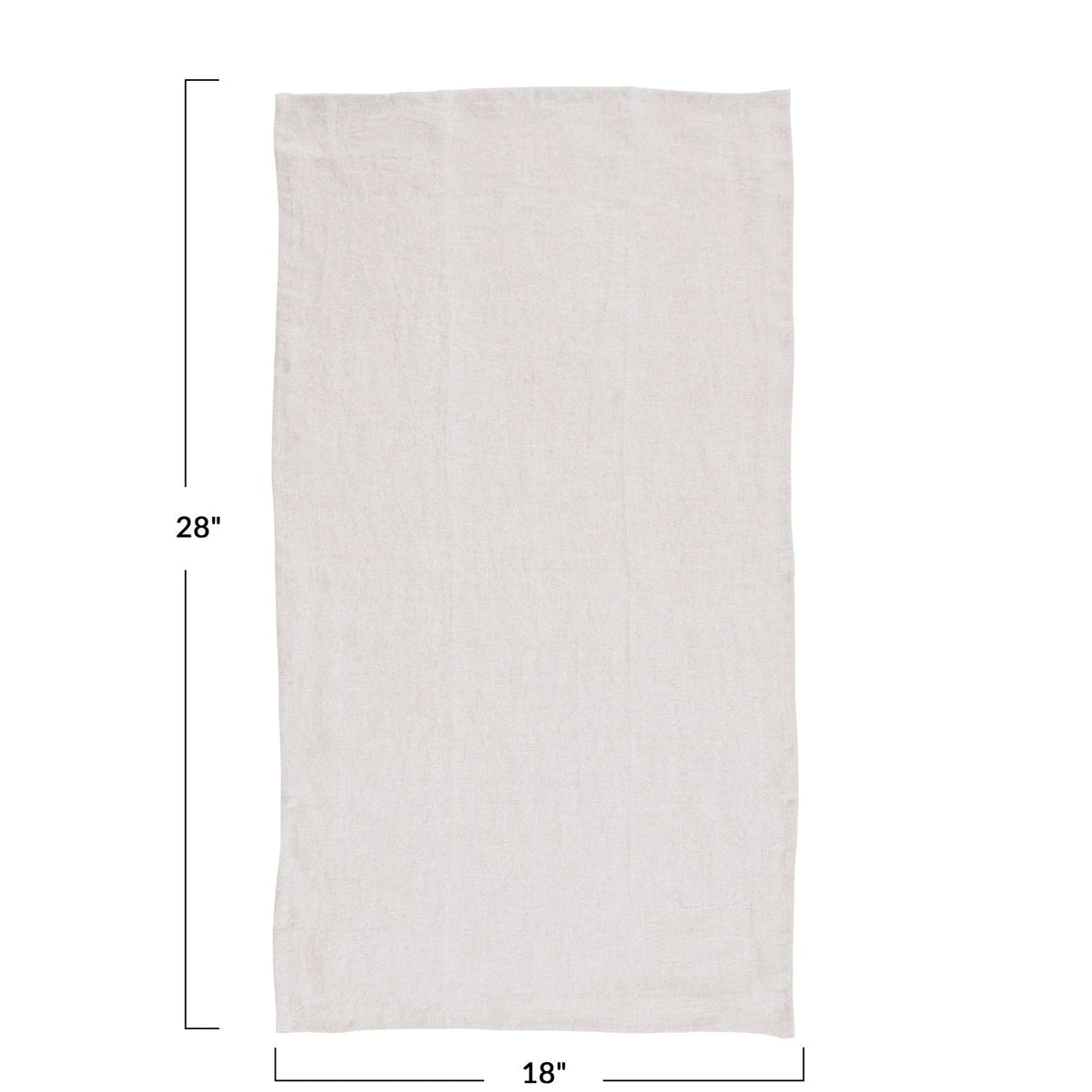 Creative Co-op Creative Co-op 36"L x 20"W Oversized Stonewashed Linen Tea Towel in Ivory - Little Miss Muffin Children & Home