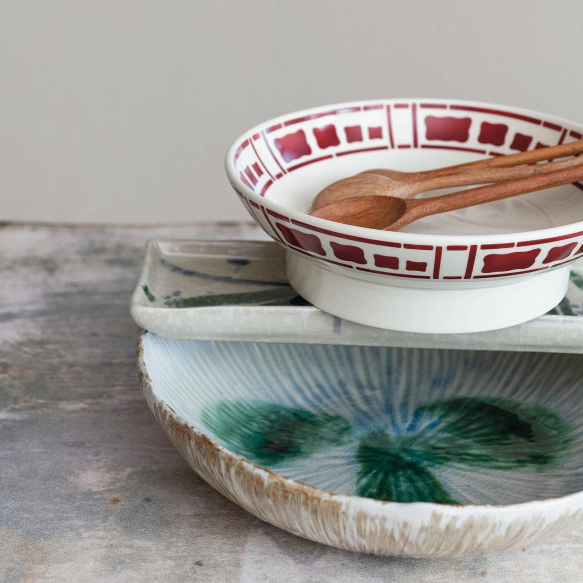 Creative Co-Op Creative Co-op Stoneware Bowl, Reactive Crackle Glaze - Little Miss Muffin Children & Home