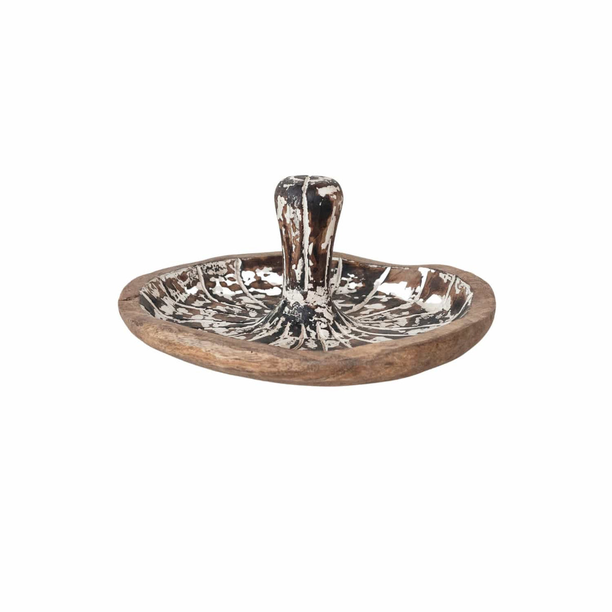 Creative Co-op Decorative Carved Mango Wood Mushroom Shaped Tray with Stem - Little Miss Muffin Children & Home