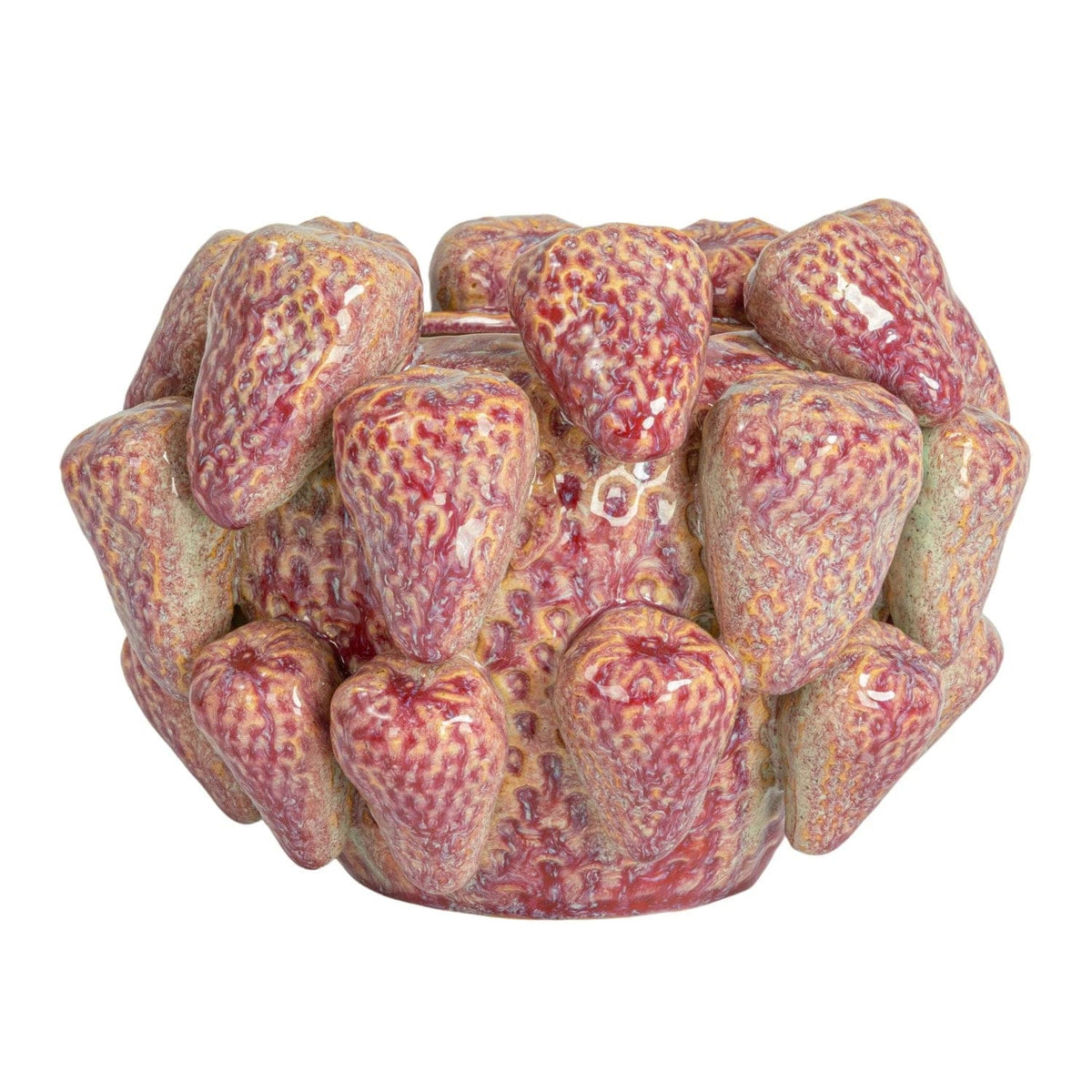 Creative Co-op Creative Co-op Berry Delight 3D Strawberries Stoneware Planter/Vase (Holds 3" Pot) (Each One Will Vary) - Little Miss Muffin Children & Home