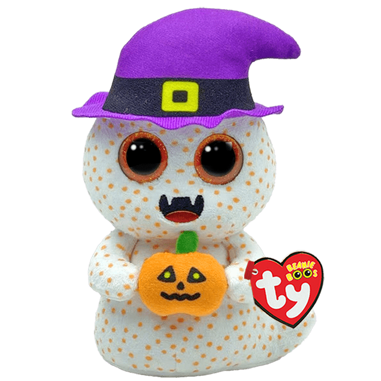 Flicker Ghost plush with hat, 6 inches