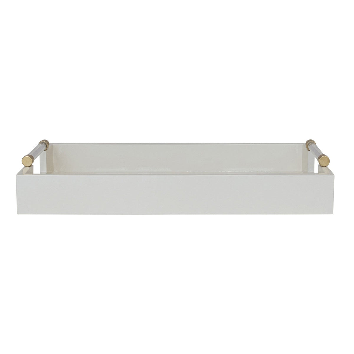 Creative Co-op MDF Lacquered Tray with Acrylic & Metal Handles - Little Miss Muffin Children & Home