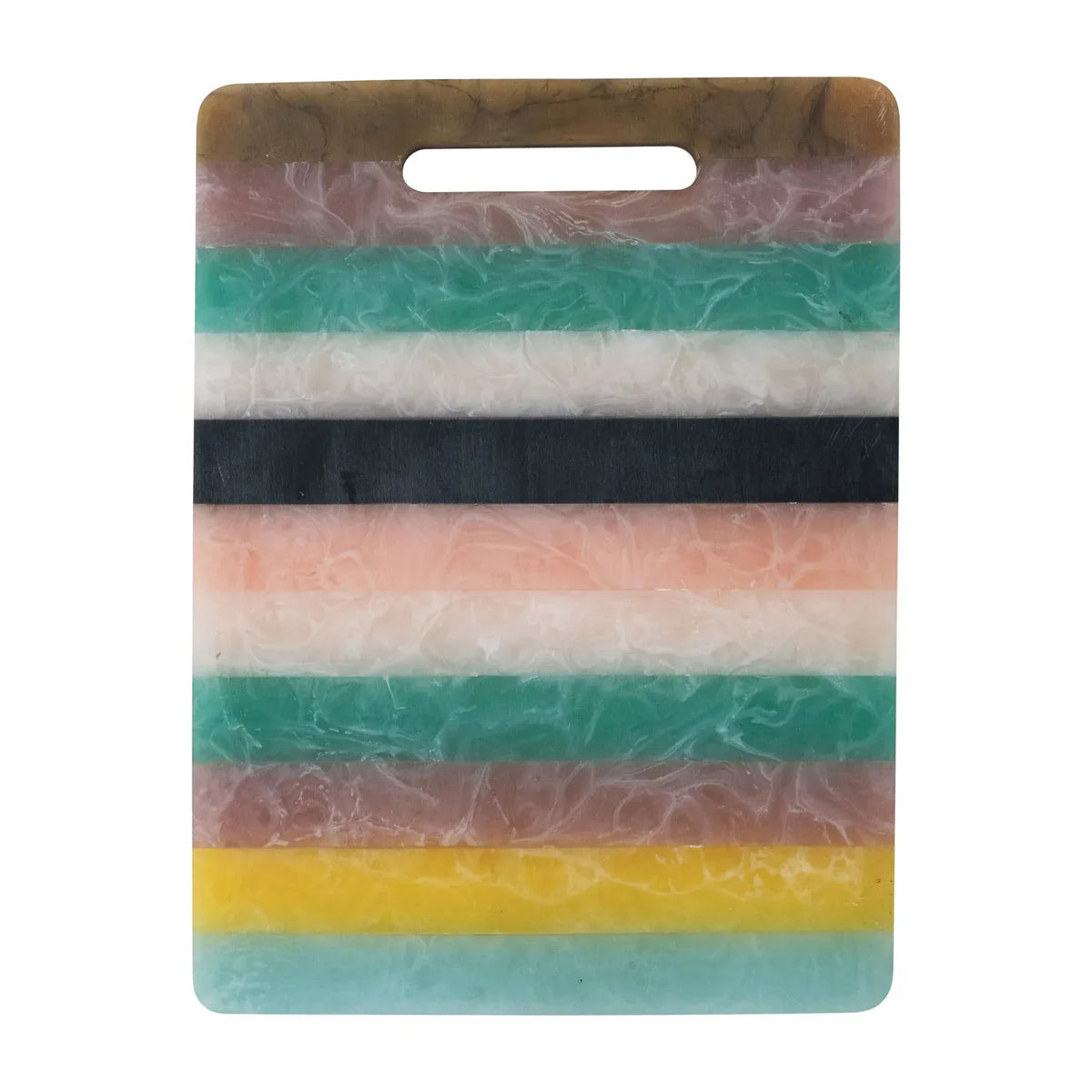 Creative Co-op Marbled Resin Striped Cheese/Serving Board with Handle (Each One Will Vary) - Little Miss Muffin Children & Home