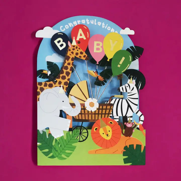 Notes & Queries Inc New Baby Diecut Animals Greeting Card Alljoy Design - Little Miss Muffin Children & Home