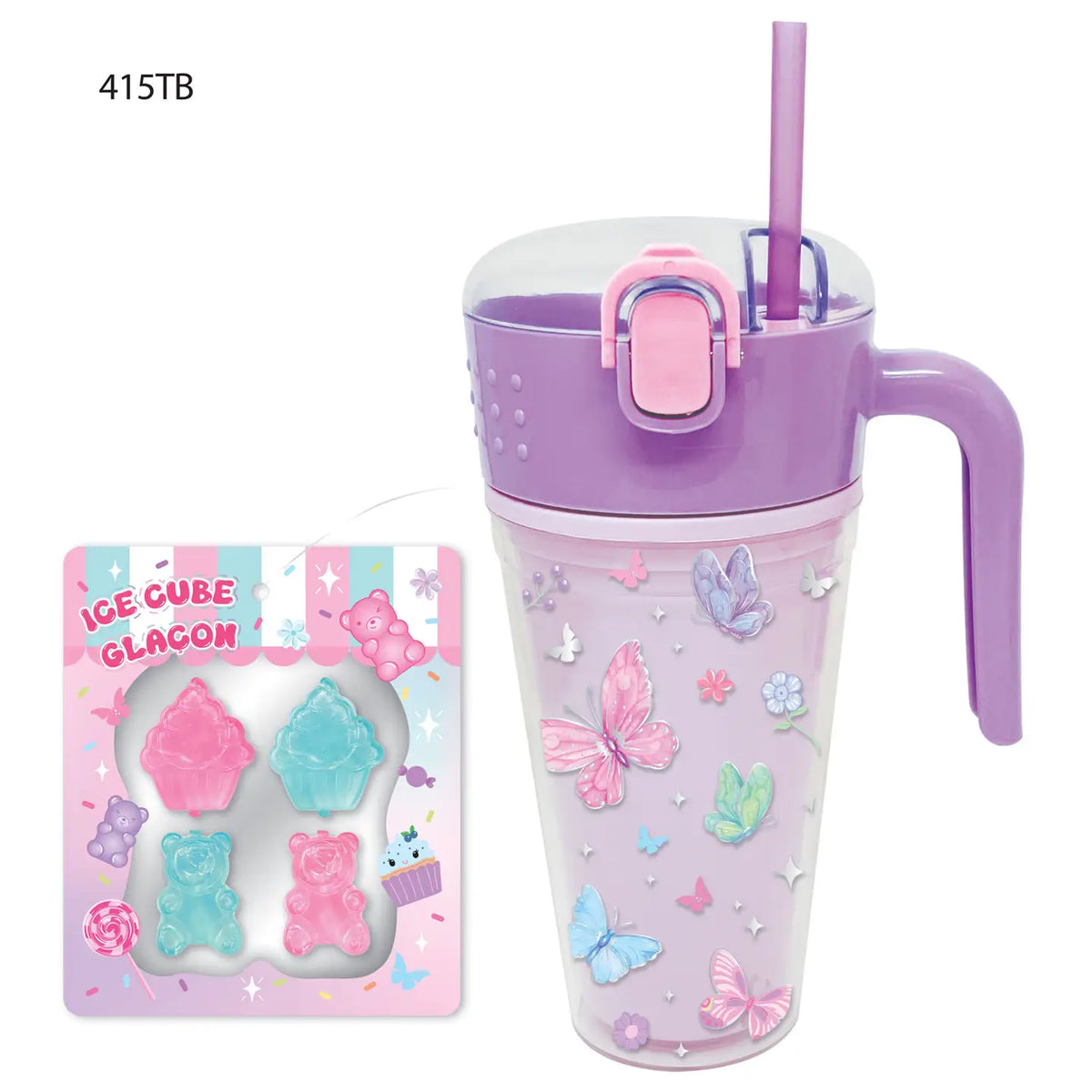 Hot Focus Tie Dye Butterfly Sip N' Snack 2 in 1 - Little Miss Muffin Children & Home