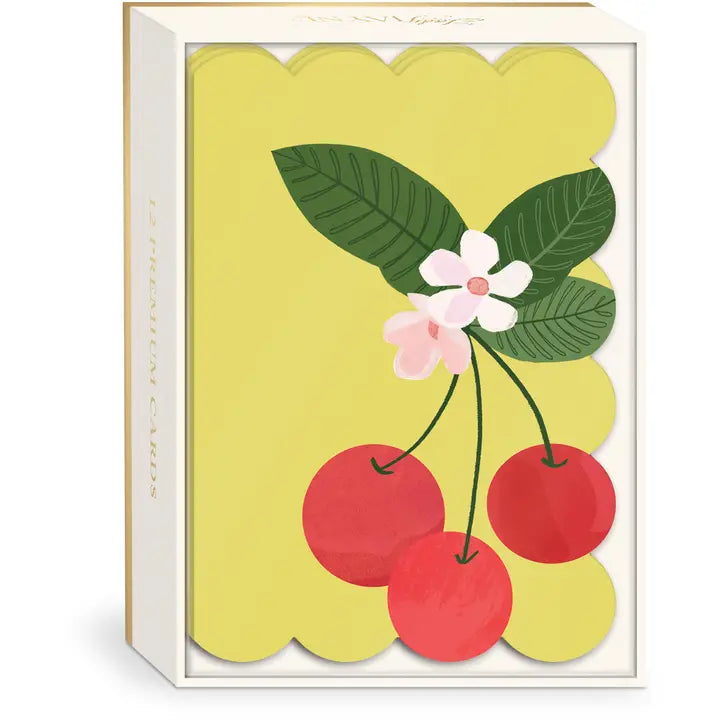 Lady Jayne Set of 12 Cherries Notecards - Little Miss Muffin Children & Home