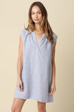 Olivaceous Avery Relaxed Linen Contemporary Fit Denim Shift Dress - Little Miss Muffin Children & Home
