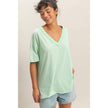 Double Zero Short Sleeve V-Neck T-Shirt in Mint - Little Miss Muffin Children & Home