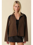Olivaceous Eloise Contrast Panel Zip-Up Jacket, 2 Colors Available - Little Miss Muffin Children & Home
