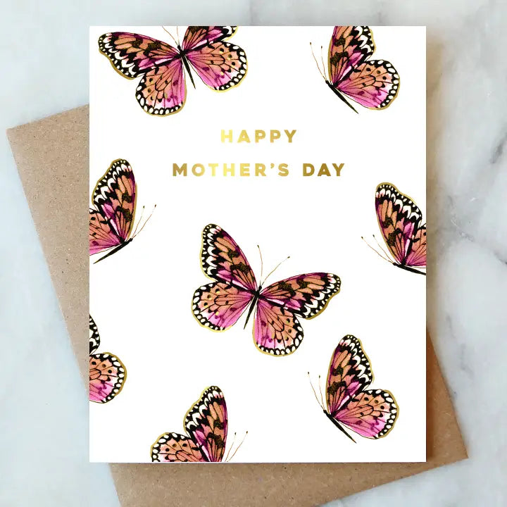 Abigail Jayne Design Pink Butterfly Mom Greeting Card - Little Miss Muffin Children & Home