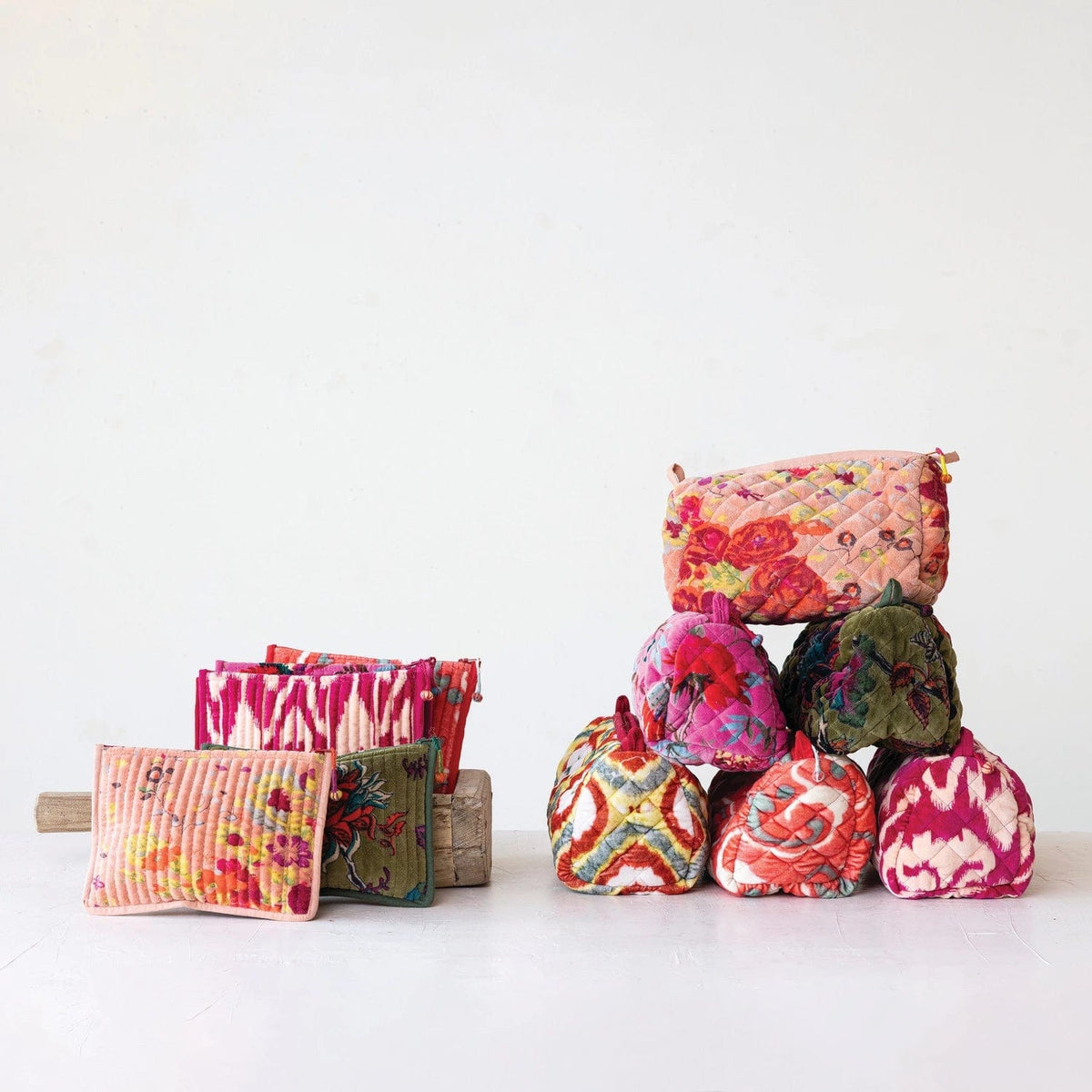 Creative Co-op Creative Co-op Zip Pouch with Protected Interior Pockets, Available in 6 Styles - Little Miss Muffin Children & Home
