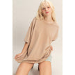 Double Zero Oversized Short Sleeve T-Shirt in Dark Taupe - Little Miss Muffin Children & Home