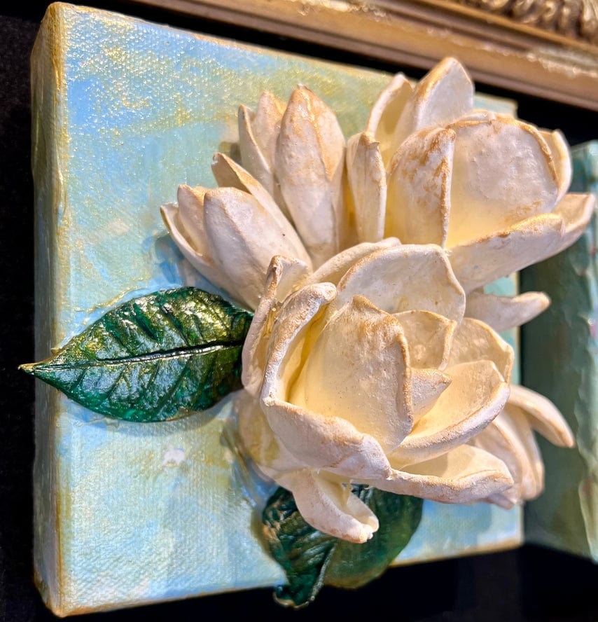 TamScottArt TamScottArt 6x6 Clay Floral Magnolia Bouquet Artwork - Little Miss Muffin Children & Home