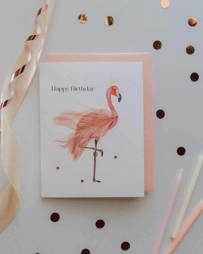 Lavender Vines 'Flamingo Fête' Birthday Greeting Card - Little Miss Muffin Children & Home