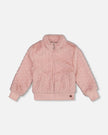 faux fur pink jacket