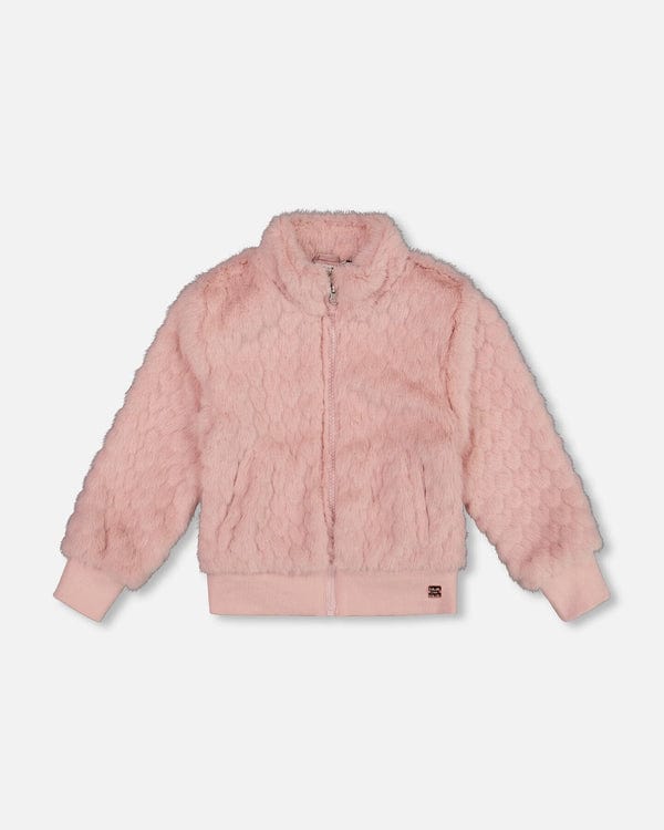 faux fur pink jacket