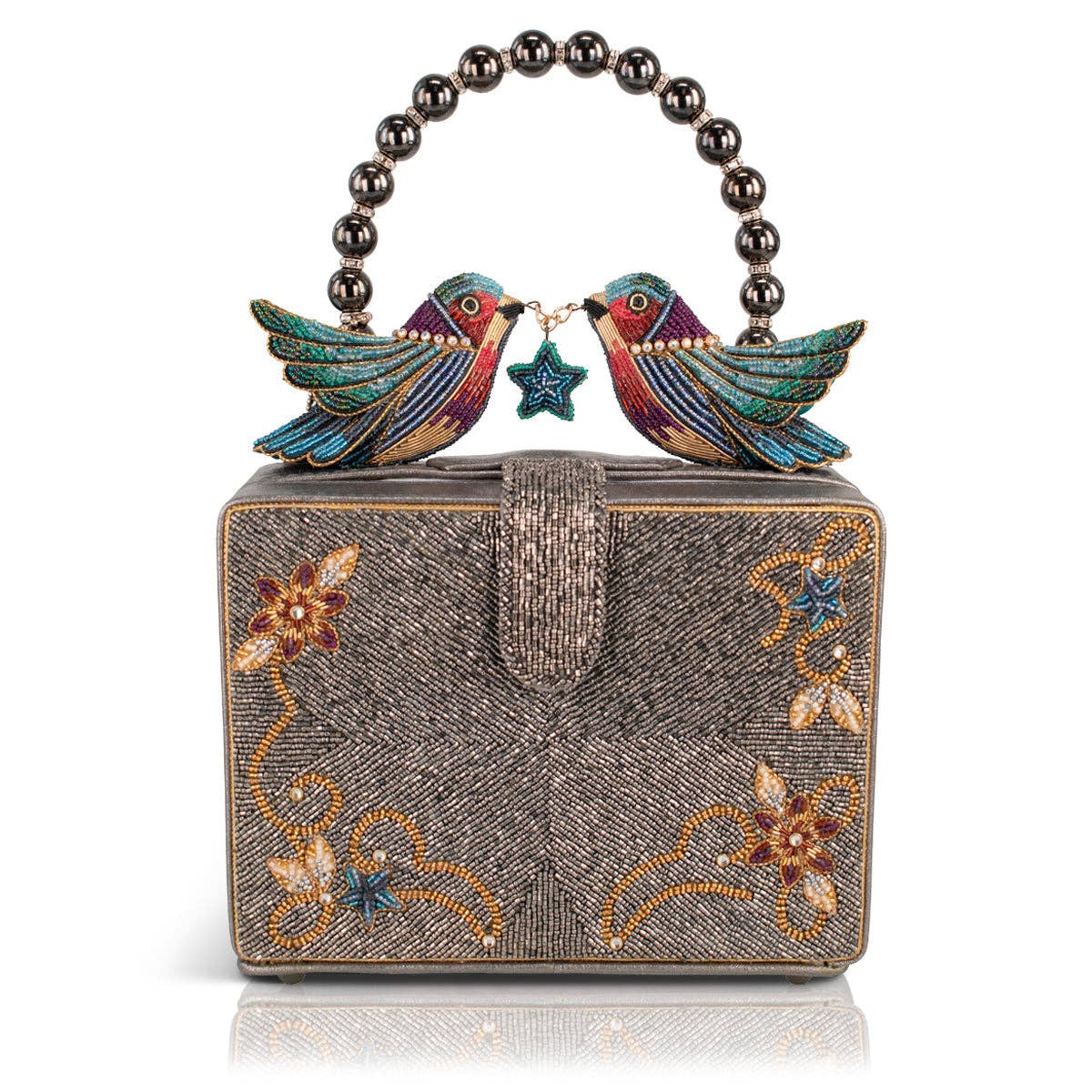 Fluttering Heart top handle handbag by Mary Frances Accessories, view 6
