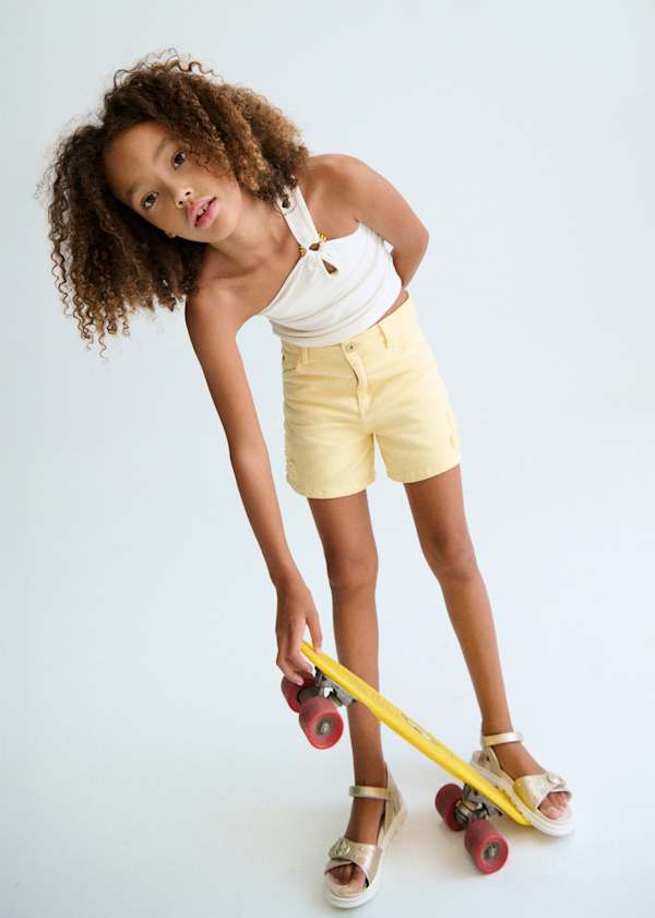 Mayoral Usa Inc One-Shoulder Strap Tank in Natural - Little Miss Muffin Children & Home