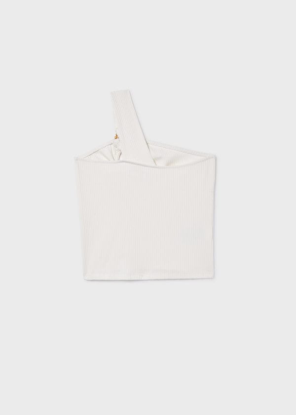 Mayoral Usa Inc One-Shoulder Strap Tank in Natural - Little Miss Muffin Children & Home