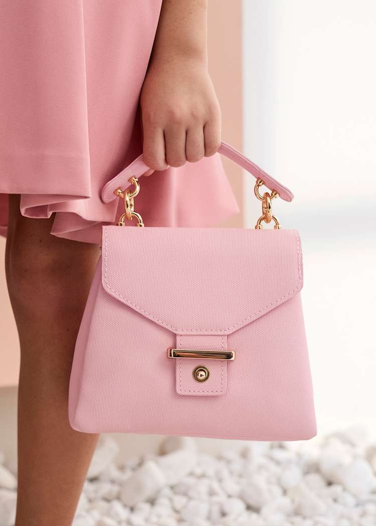 Abel & Lula Pink Trapeze Handbag with Gold Chain - Little Miss Muffin Children & Home