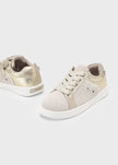 girls sparkle gold sneakers 