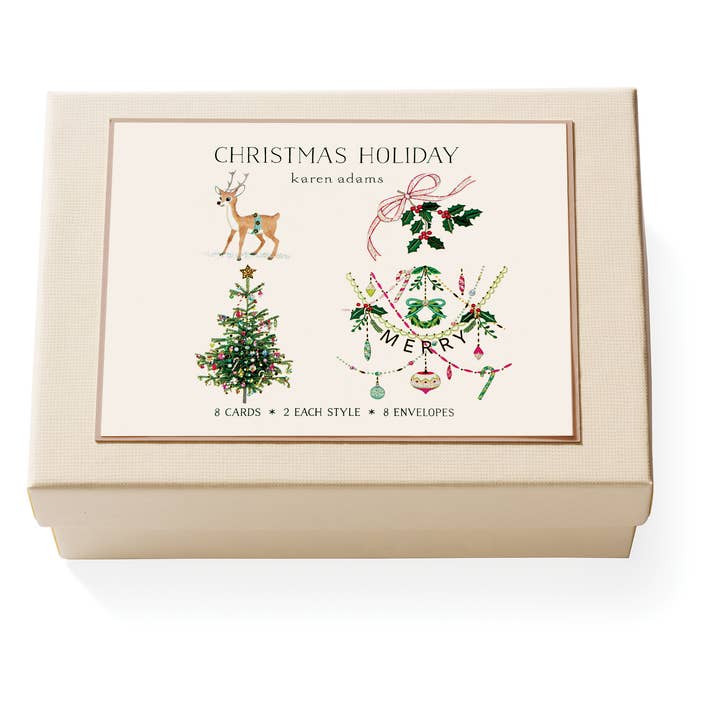 holiday note card box