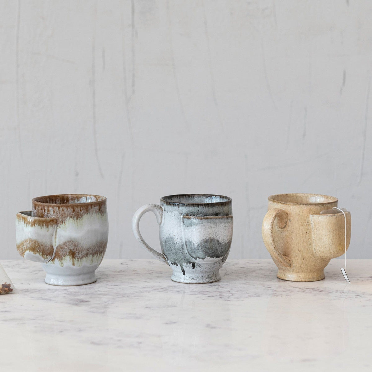 Creative Co-Op Creative Co-Op Stoneware Mug with Tea Bag Holder - Little Miss Muffin Children & Home
