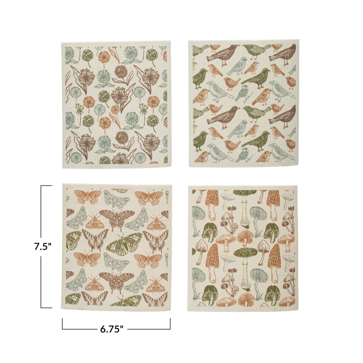 Creative Co-Op Creative Co-op Reusable Cellulose Sponge Cloth - Little Miss Muffin Children & Home
