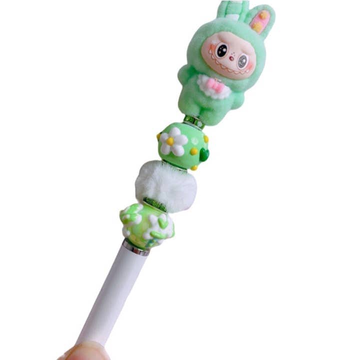 light green labubu pen