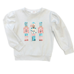 white sequin nutcracker top