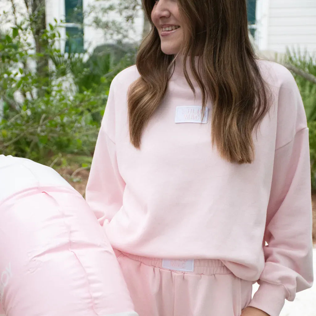 Girlie Girl Originals Women's Lulu Mac Light Pink Terry Cloth Long Sleeve Top by Girlie Girl Originals - Little Miss Muffin Children & Home