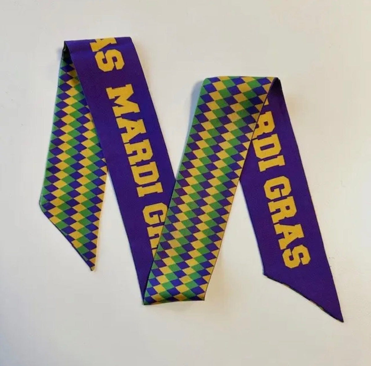 mardi gras twilly scarf