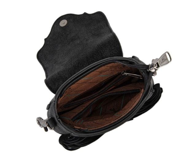 Montana West Black Western Hair-On Cowhide Crossbody - Little Miss Muffin Children & Home