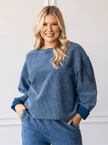 navy corded sweatshirt
