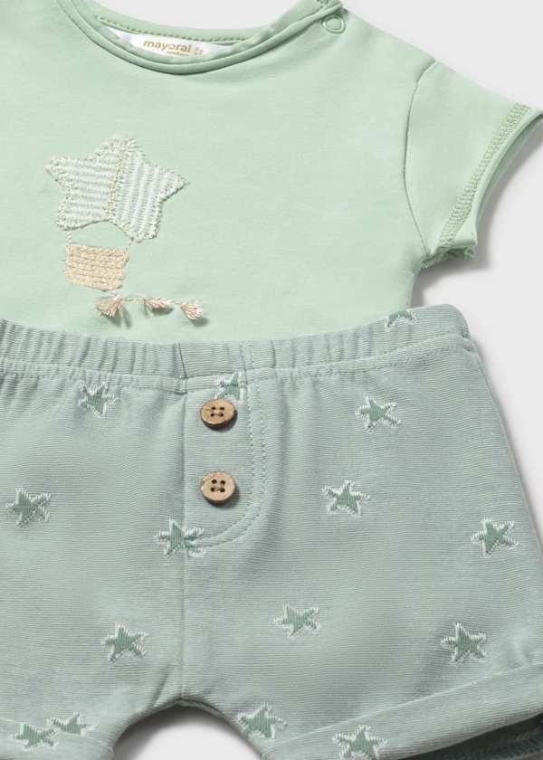 Mayoral Usa Inc Newborn Knit T-Shirt & Shorts Set in Seaweed, 2 Colors Available - Little Miss Muffin Children & Home