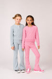 Joyous and Free Henley Long Sleeve Tee in Blue Sandwash - Little Miss Muffin Children & Home