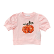 Girls' pink sequin pumpkin puff sleeve shirt by Lulu Bebe