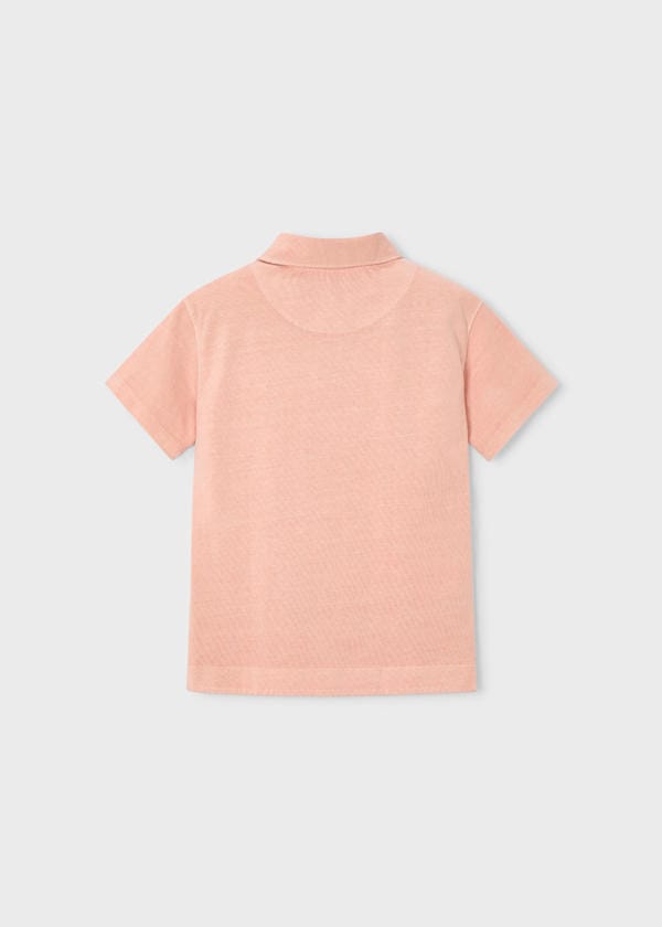 Mayoral Usa Inc Short Sleeve Polo Shirt in Coral - Little Miss Muffin Children & Home