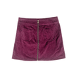 purple corduroy patch skirt