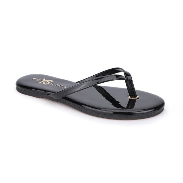 Yosi Samra Black Patent Rivington Flip Flop - Little Miss Muffin Children & Home