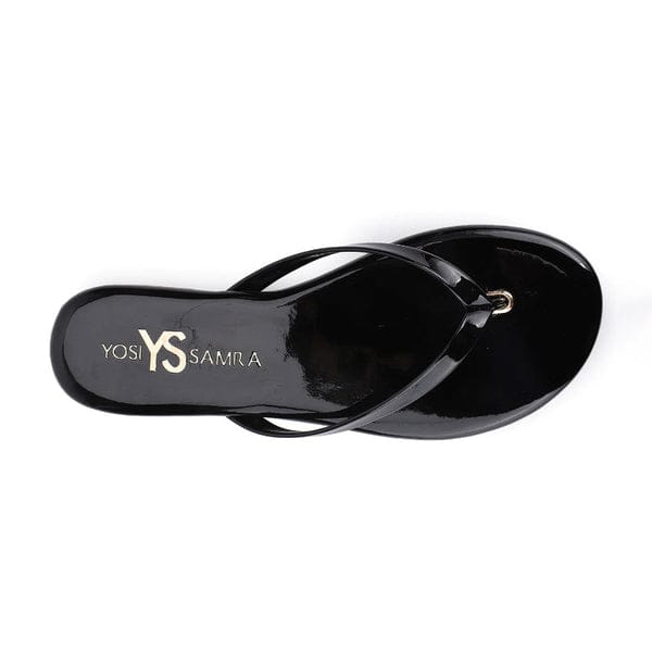 Yosi Samra Black Patent Rivington Flip Flop - Little Miss Muffin Children & Home