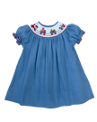Lulu Bebe Lulu Bebe Smocked Christmas Train Emma Bishop Dress - Little Miss Muffin Children & Home