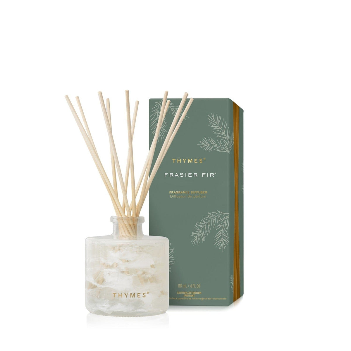 Thymes Frasier Fir Tidings Petite Reed Diffuser 4oz - Little Miss Muffin