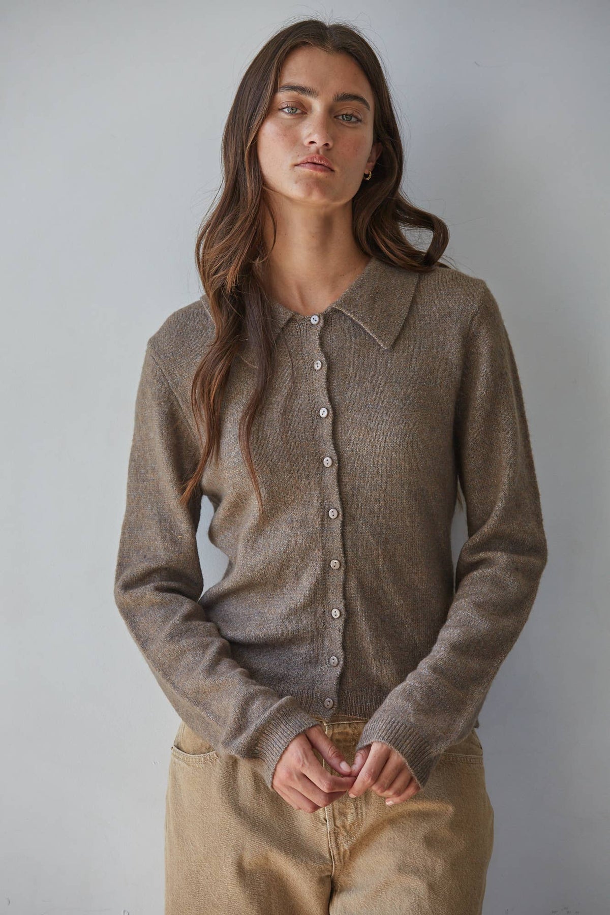 By Together Knit Sweater Collared Button Down Cardigan - Little Miss Muffin Children & Home